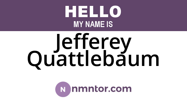 Jefferey Quattlebaum