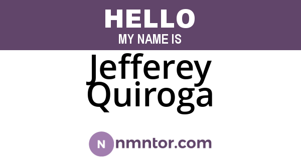 Jefferey Quiroga