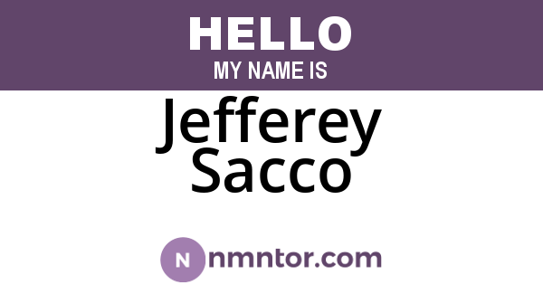 Jefferey Sacco