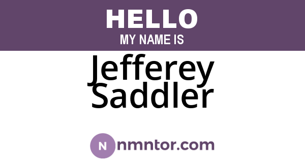 Jefferey Saddler
