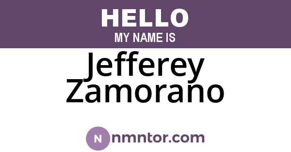 Jefferey Zamorano