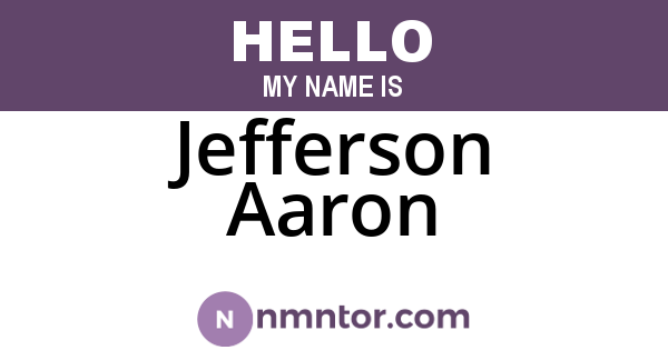 Jefferson Aaron