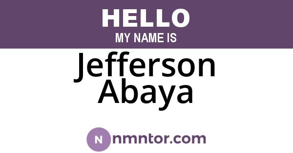 Jefferson Abaya