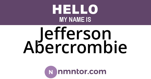 Jefferson Abercrombie