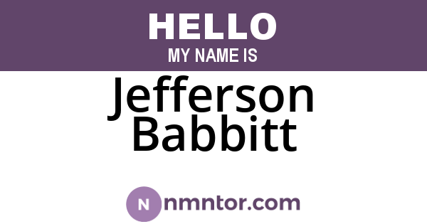 Jefferson Babbitt