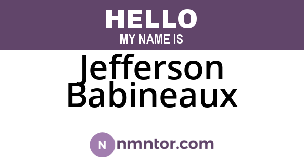 Jefferson Babineaux
