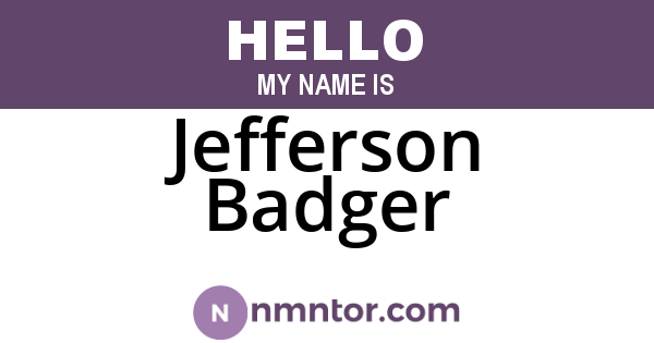 Jefferson Badger