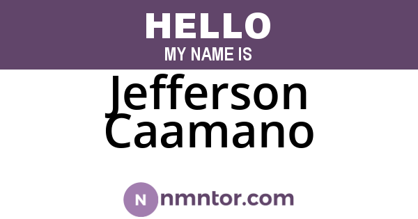 Jefferson Caamano