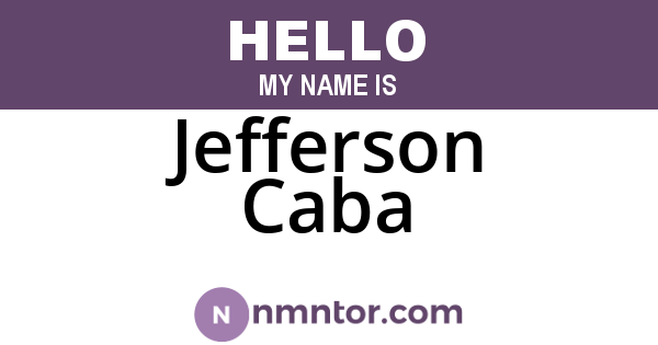 Jefferson Caba