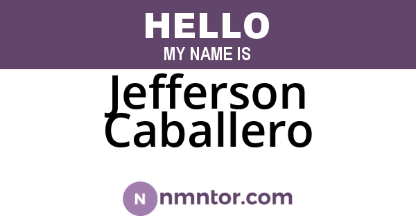 Jefferson Caballero