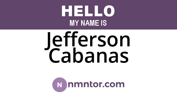 Jefferson Cabanas