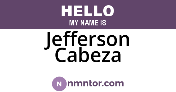 Jefferson Cabeza