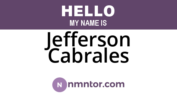 Jefferson Cabrales