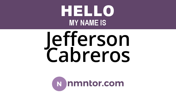 Jefferson Cabreros