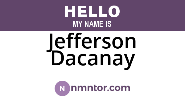 Jefferson Dacanay