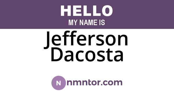 Jefferson Dacosta