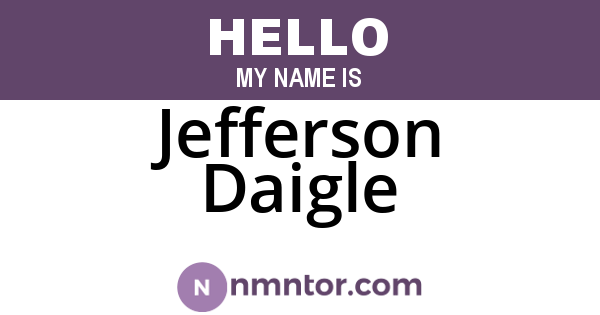 Jefferson Daigle