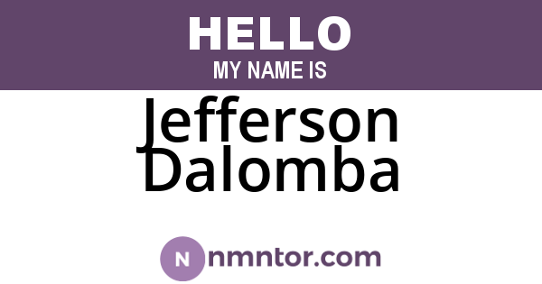 Jefferson Dalomba