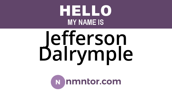 Jefferson Dalrymple