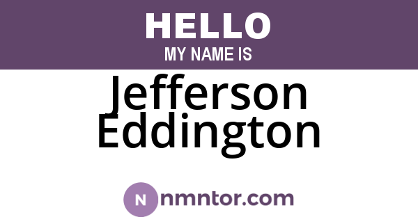 Jefferson Eddington