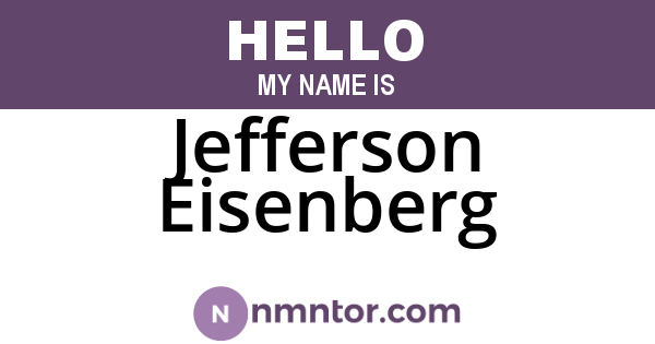 Jefferson Eisenberg