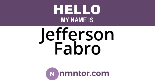 Jefferson Fabro