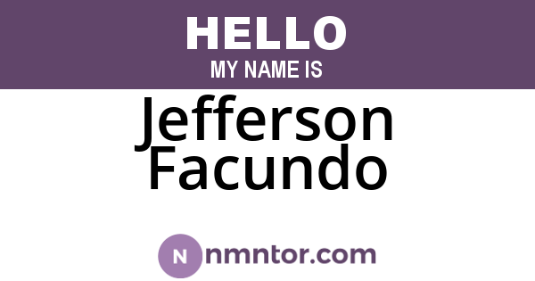 Jefferson Facundo