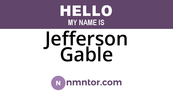 Jefferson Gable