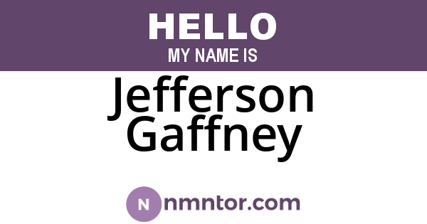 Jefferson Gaffney