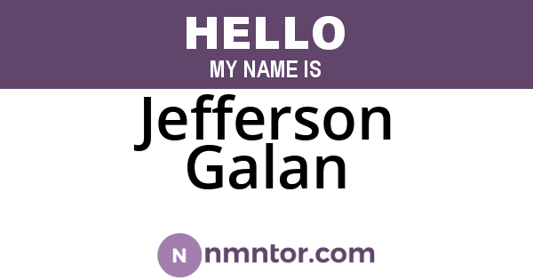 Jefferson Galan