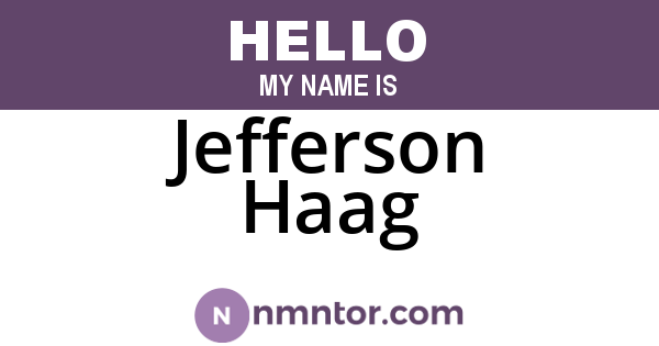 Jefferson Haag