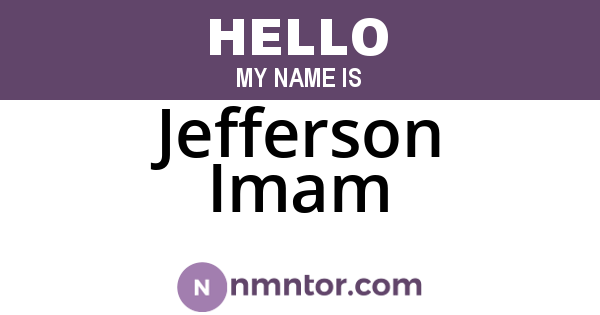 Jefferson Imam