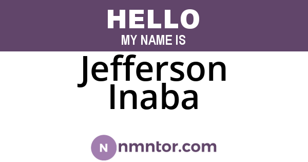 Jefferson Inaba