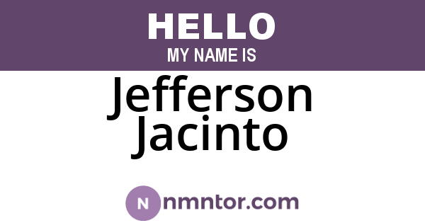 Jefferson Jacinto
