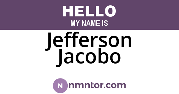 Jefferson Jacobo