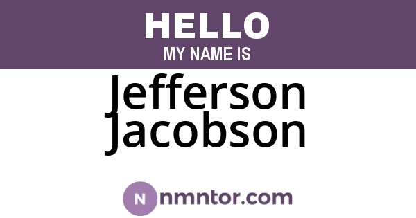 Jefferson Jacobson