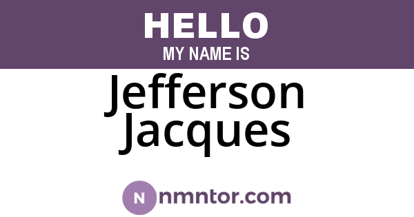Jefferson Jacques