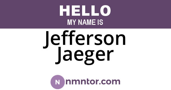 Jefferson Jaeger