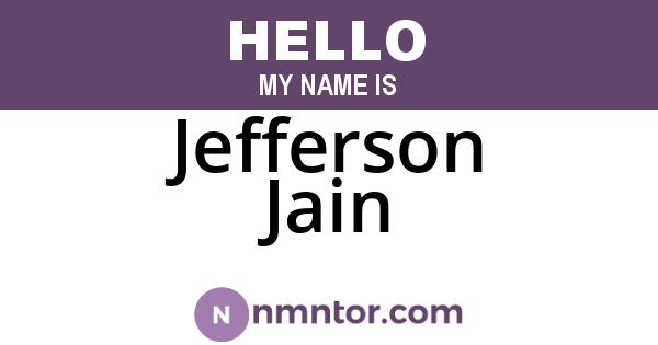 Jefferson Jain