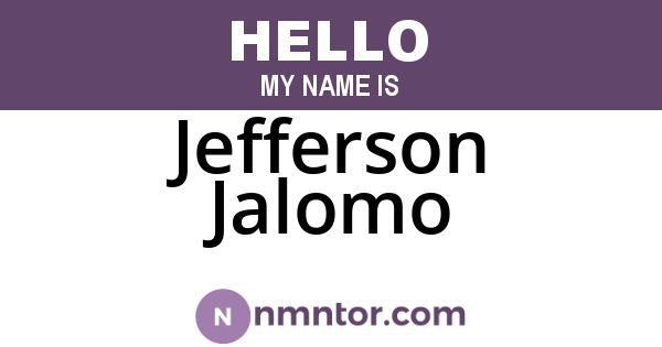 Jefferson Jalomo