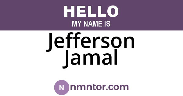 Jefferson Jamal