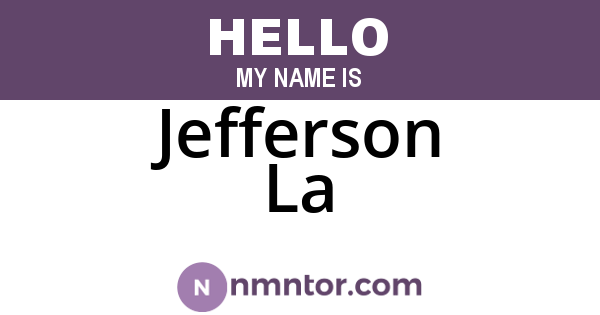 Jefferson La