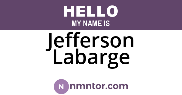 Jefferson Labarge