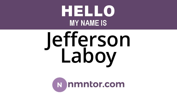 Jefferson Laboy