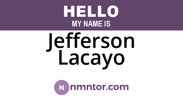 Jefferson Lacayo