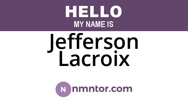Jefferson Lacroix