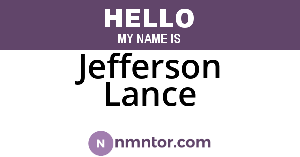 Jefferson Lance