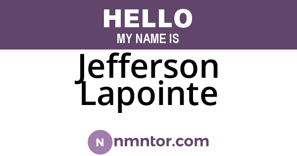Jefferson Lapointe