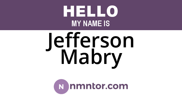 Jefferson Mabry
