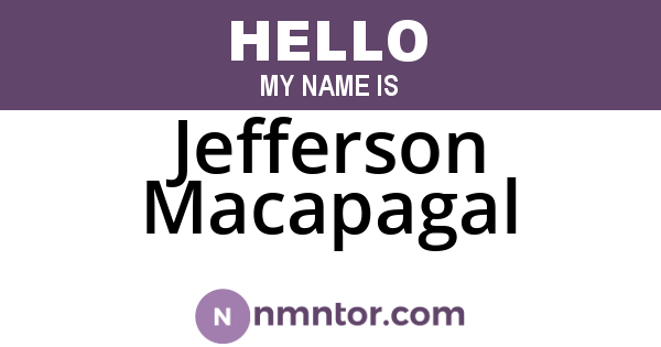 Jefferson Macapagal